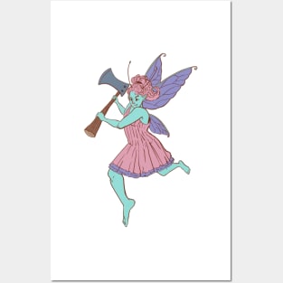 Action Fairy with an Axe Posters and Art